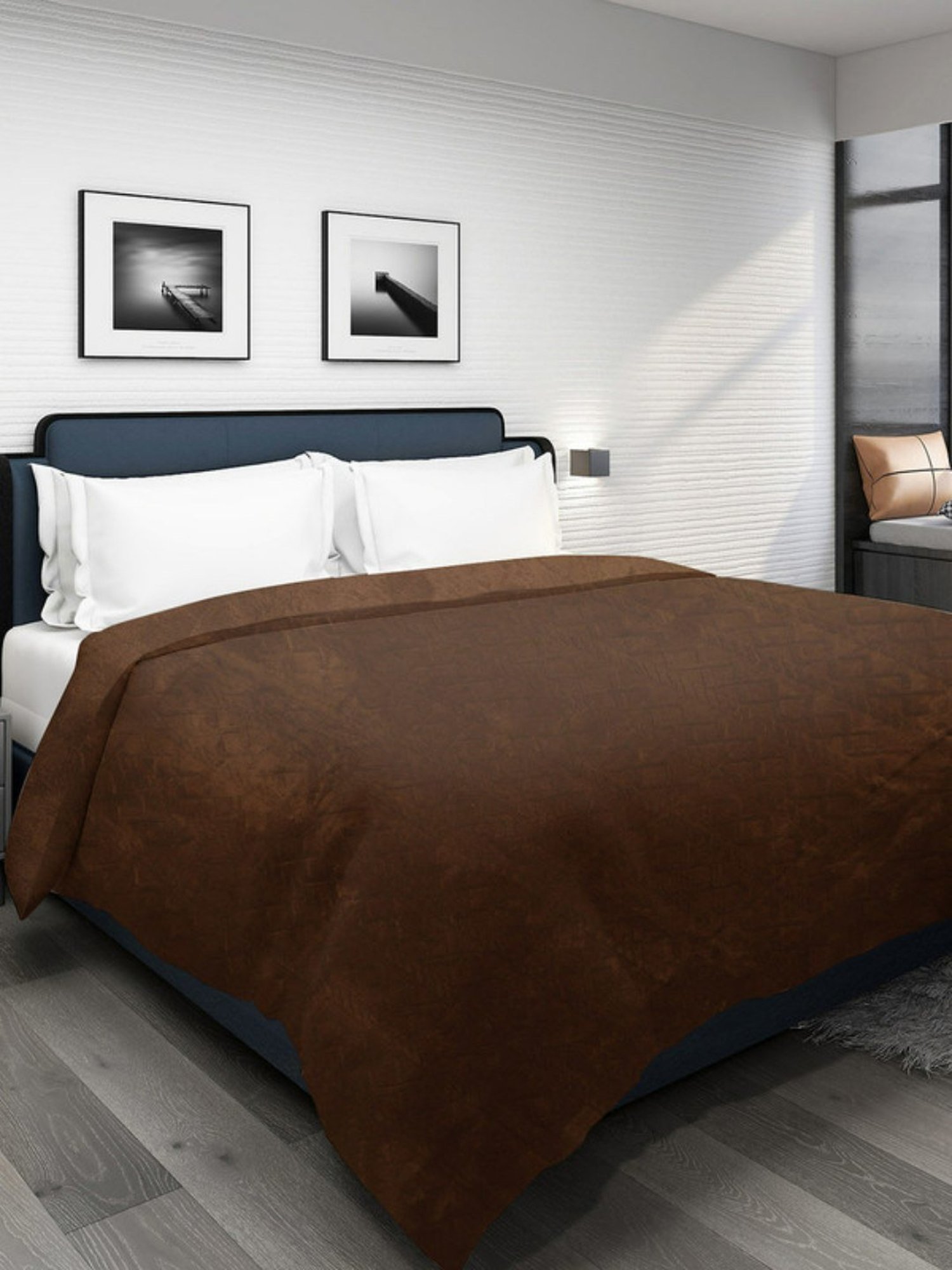 Dhrohar Dark Brown Polyester 300 GSM Double Bed Blanket