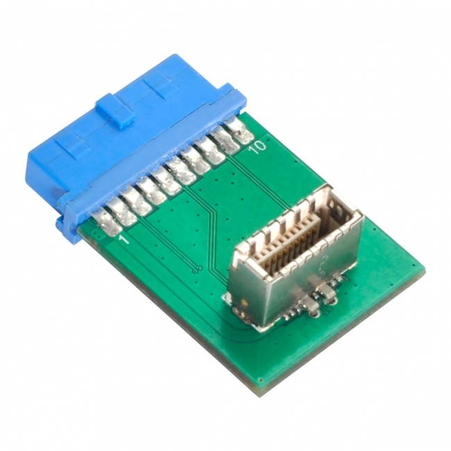 FVH USB 3.1 Front Panel Socket Key-B Type-E to USB 3.0 20Pin Header Male Extension Adapter for Motherboard UC-309