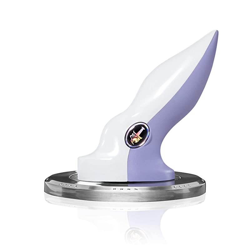 Universal Tablet Stand and Tablet Handle Compatible with iPad, Samsung and Most Other Tablets (White/Purple)