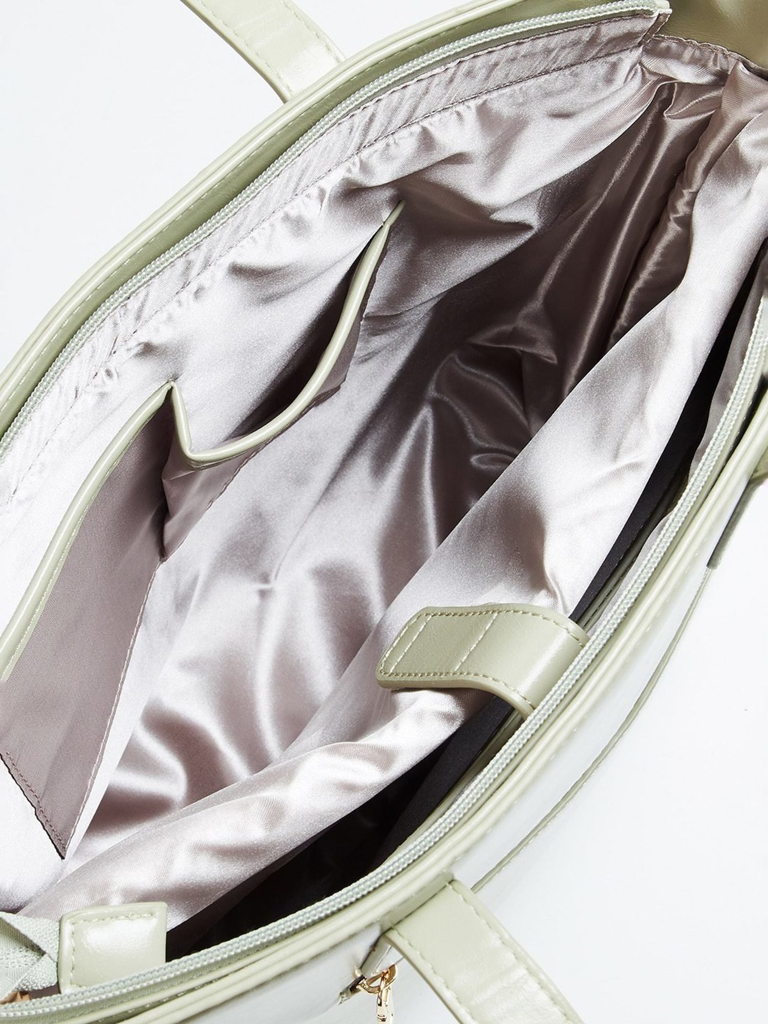 Code by Lifestyle Green Textured Tote Bag