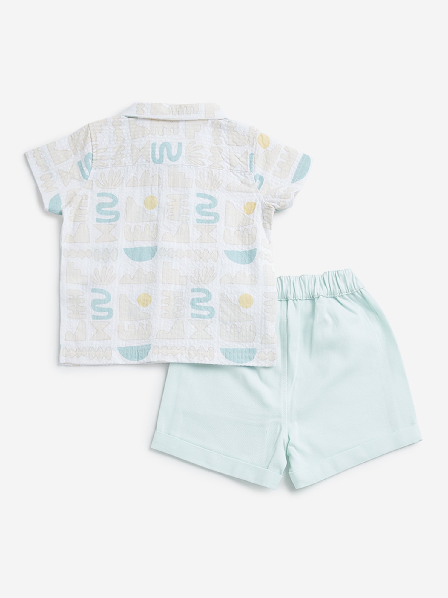 HOP Baby by Westside Multicolor Printed Shirt with Shorts Set