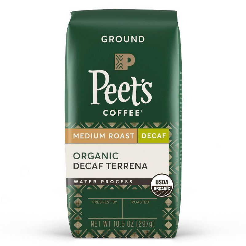 Peet's Organic Decaf Terrena Medium Roast Ground Coffee - 10.5oz