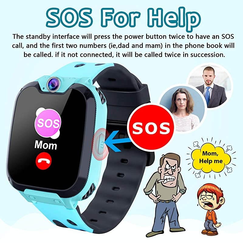 Games Watchs Phone 154 inch Touch Screen Game Smart Watch with MP3 Music Player Call SOS Calculator Alarm Clock Camera 7 Games Watchs for Boys Girls Birthday Gifts