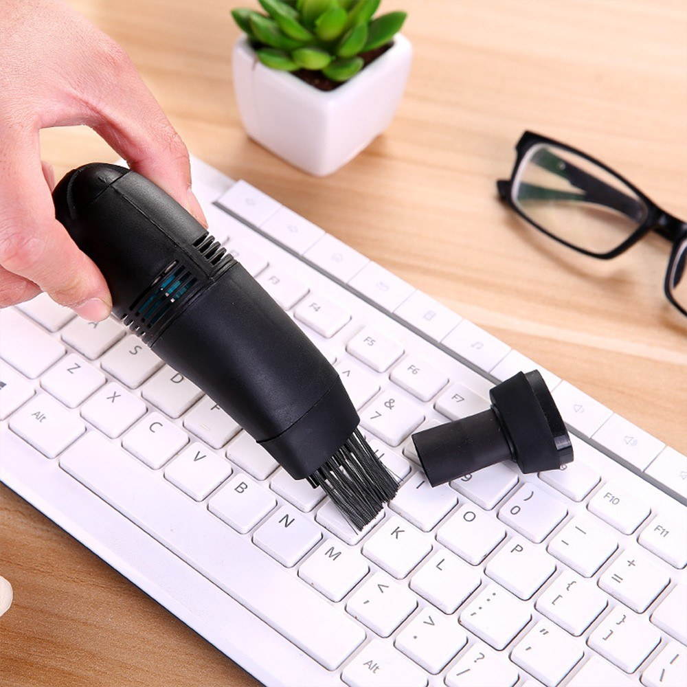 Creative USB Keyboard Vacuum Cleaner Portable Mini Handheld USB Vacuum Cleaner Keyboard Cleaner (Black)