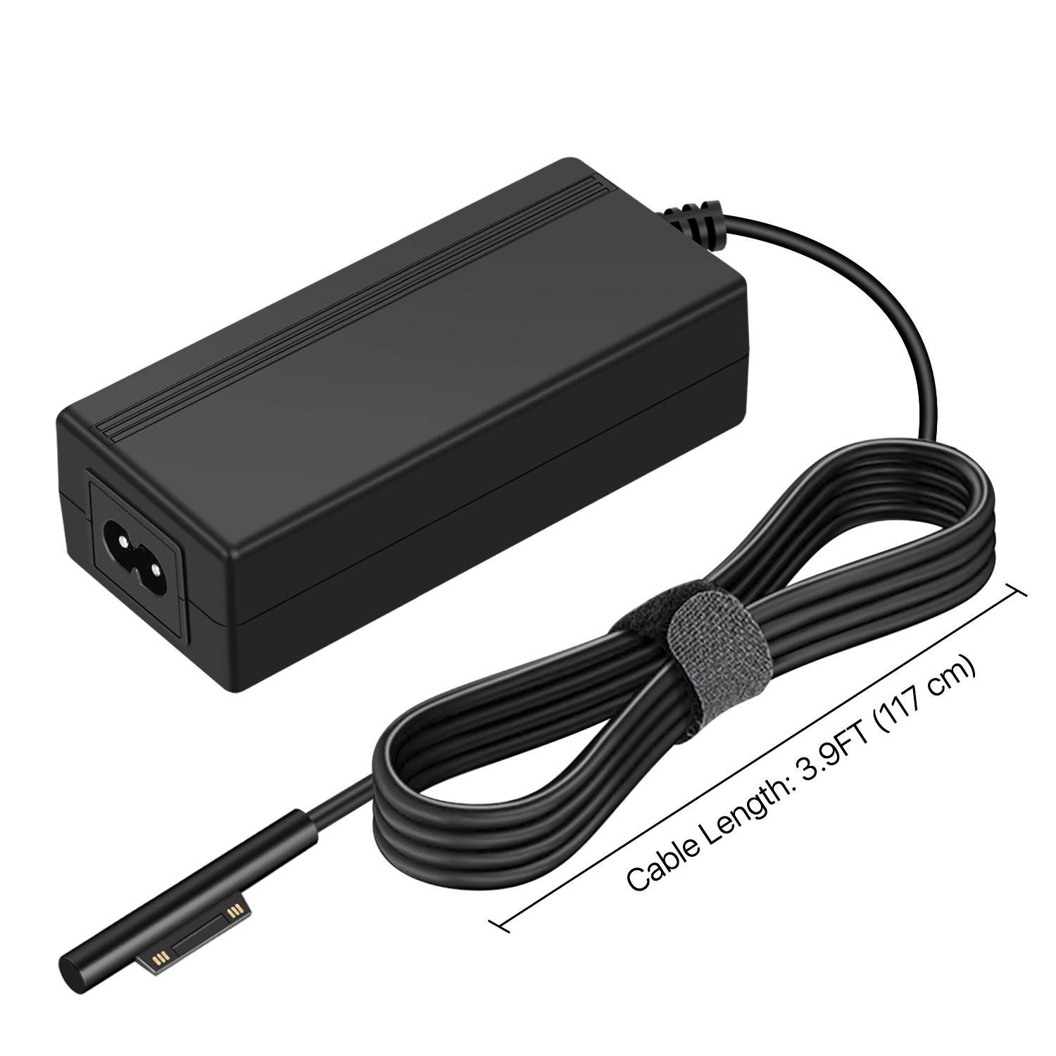 Surface Pro 3/4 Charger US Plug Power Suppy AC Adapter Home Wall Travel Charging Cable Cord without USB Port for Microsoft Surface Pro 3 and Surface Pro 4 Windows Tablet (Black)
