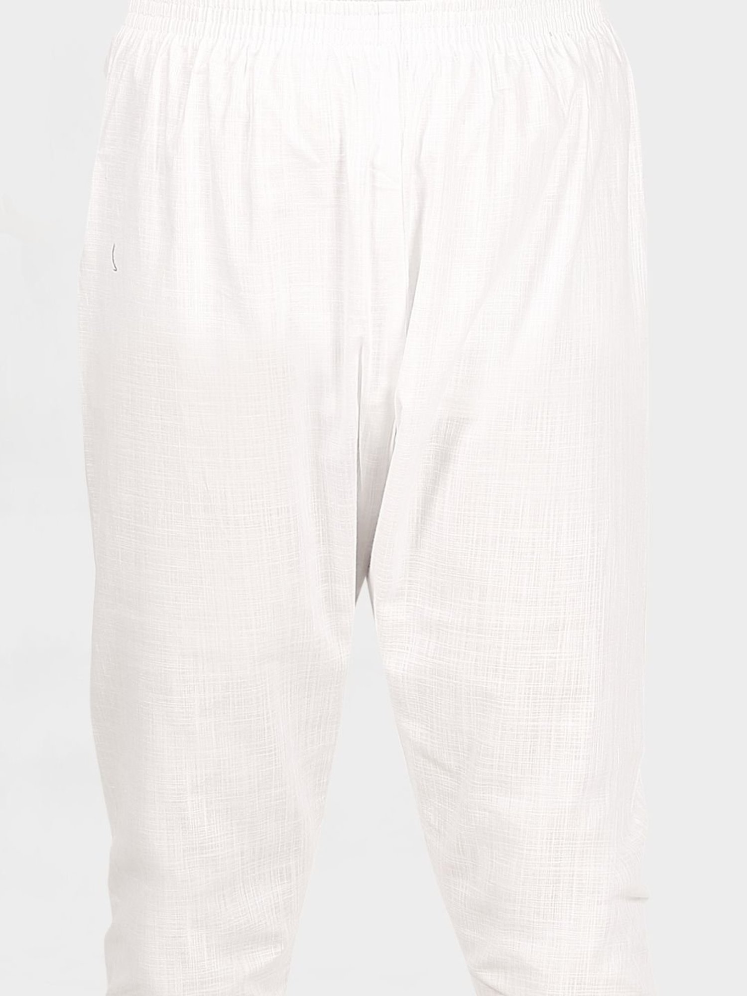 Cavio Kids Pista Green & White Cotton Embroidered Full Sleeves Kurta Set