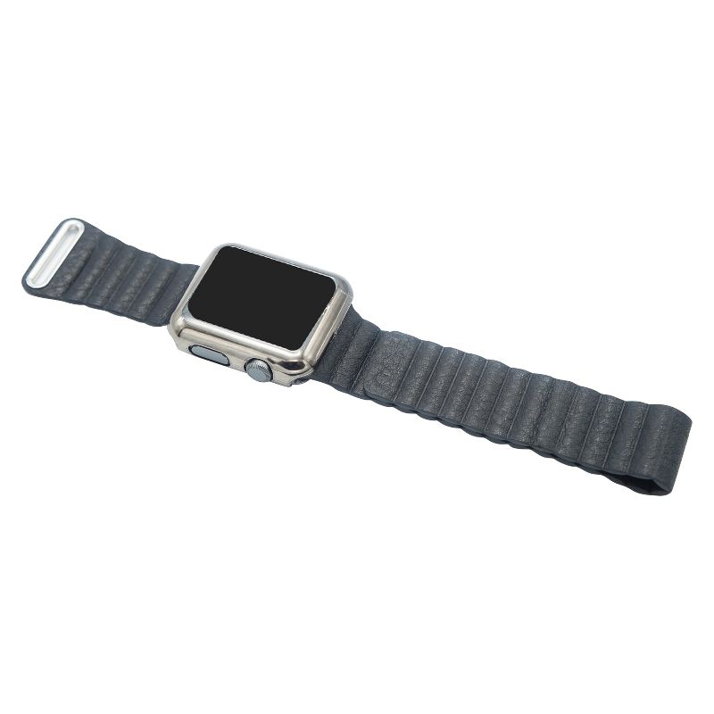 iPM Leather Bracelet with Magnetic Closure For Apple Watch 42mm - Black