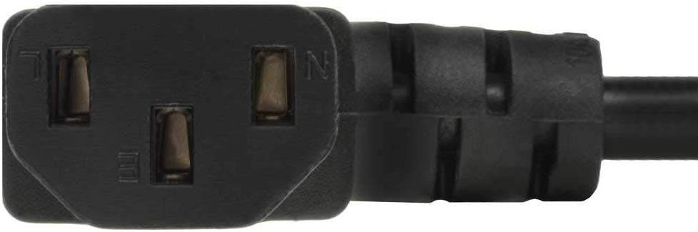 SF Cable NEMA 5-15P to C13 Standard Power Cord Right Angle, 2 feet - 18 AWG