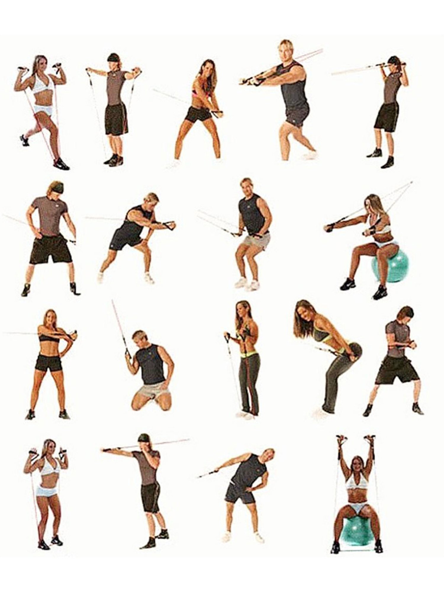 B Fit 11 Piece Resistance Bands Set (Multicolor)