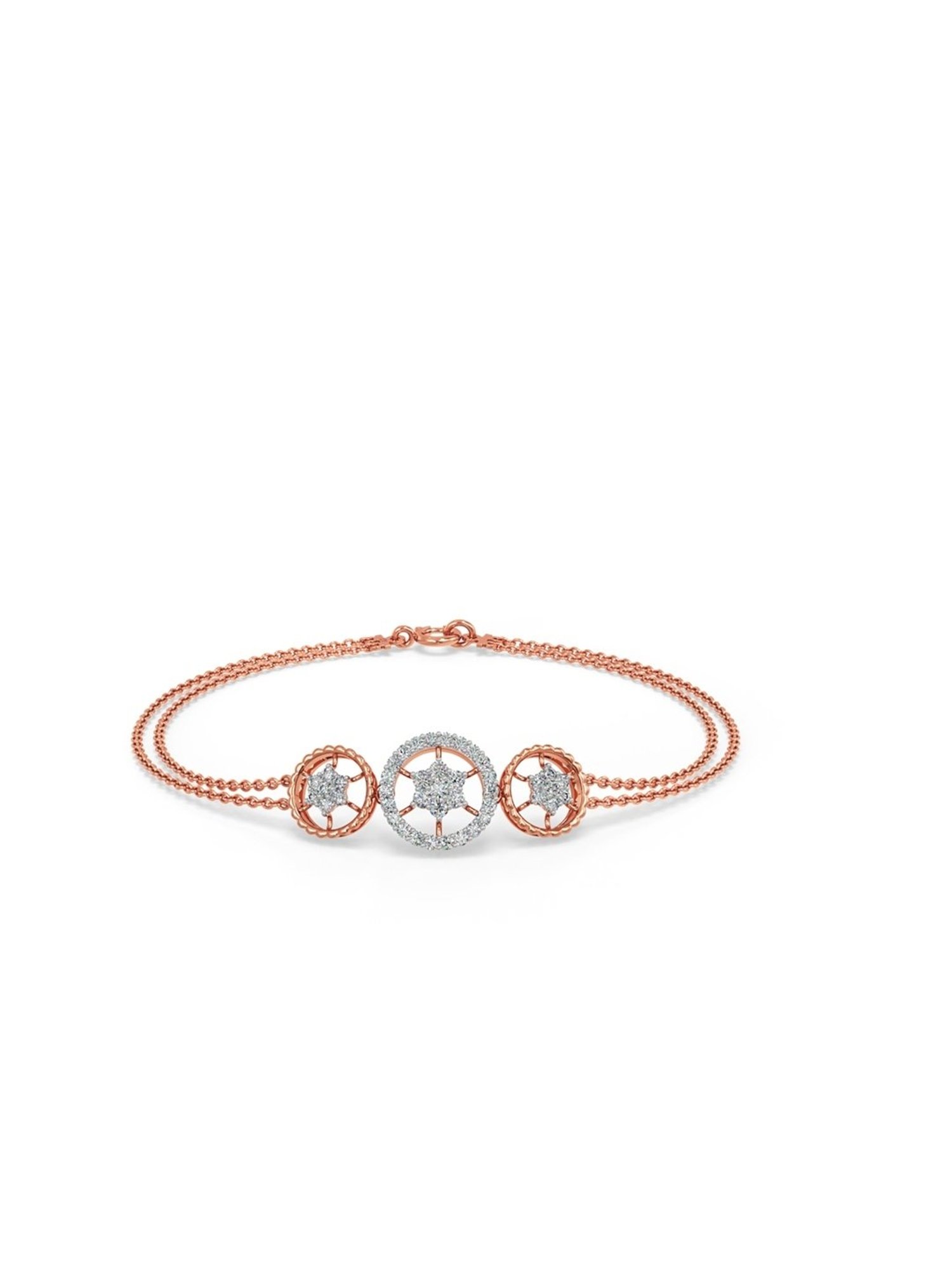 Candere by Kalyan Jewellers BIS Hallmark 18K Yellow Gold and Certified Diamonds Bracelet