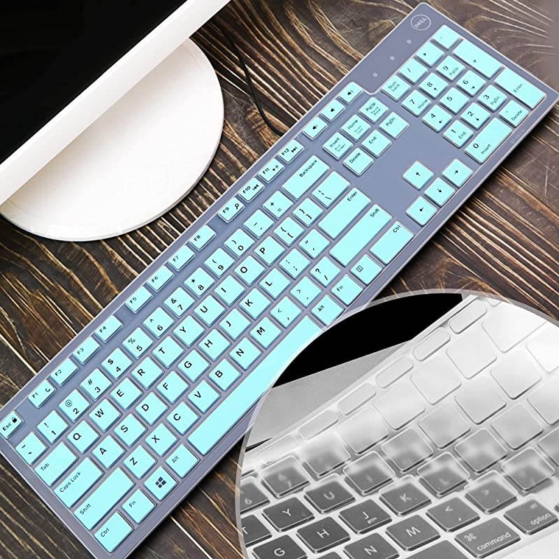 Pcs Keyboard Cover Skin for Dell KM636 Wireless Keyboard Dell KB16 Wired KeyboardDell Optiplex 5503050340546074507050Dell Inspiron AIO 347536703477allin one DesktopMint+Clear