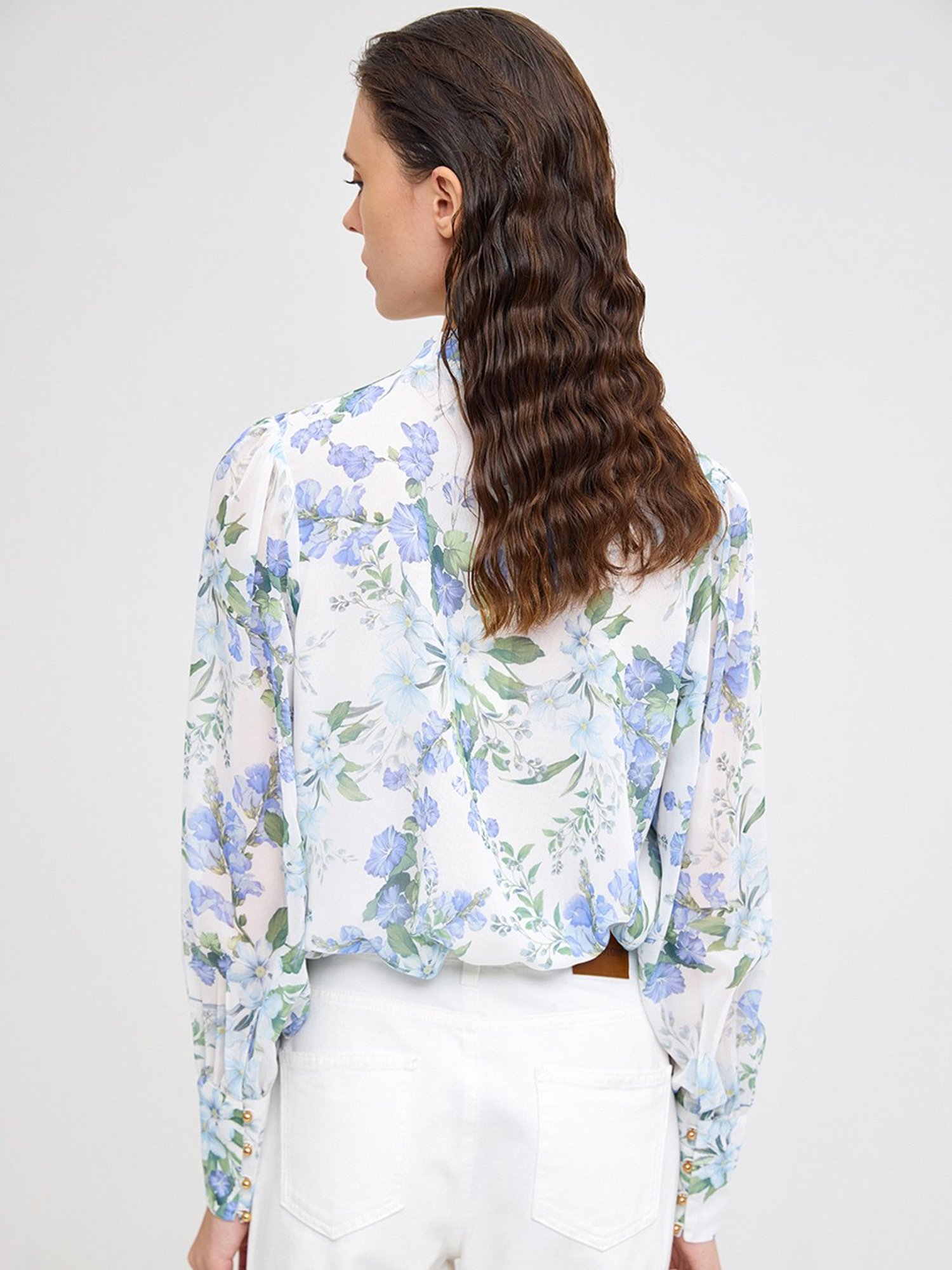 Cover Story Off White Floral Print Top