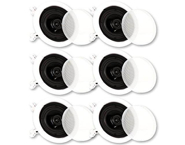 Theater Solutions CS4C In Ceiling Speakers Surround Sound Home Theater 3 Pair Pack 3CS4C