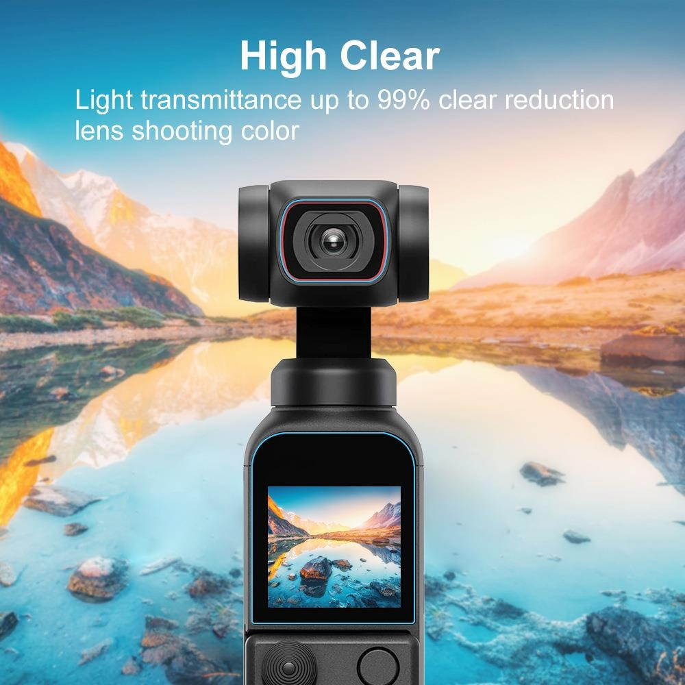 Tempered Glass Screen Protector Cover For DJI OSMO Pocket 2 Handheld Gimbal Action Camera Lens LCD Screen Protection Film Case