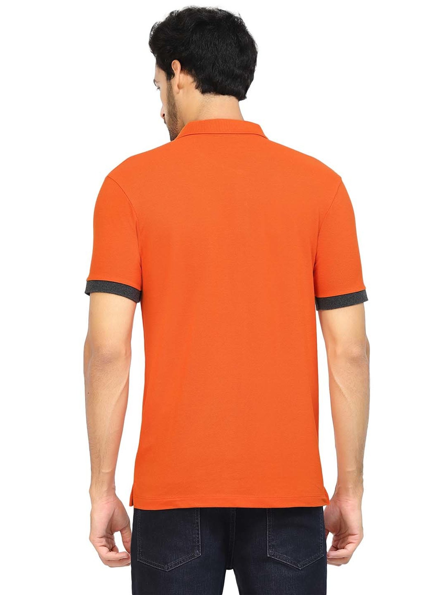 Kalt Orange Regular Fit Polo T-Shirt
