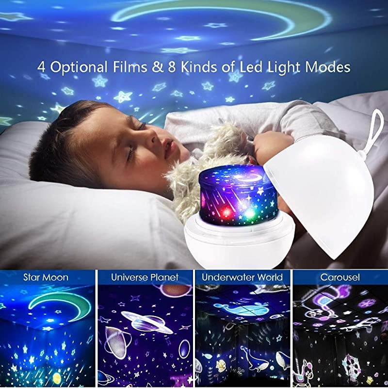 Star Night Light for KidsStarlight Projector Ocean Carousel Universe Moon Universe Night Light Projection Birthday New Projector lamp for ChristmasHoliday