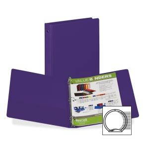 Samsill Corporation SAM11308 3-Ring Binder- w-Pckts- Vinyl- 200 SH Cap.- 1in.- Purple