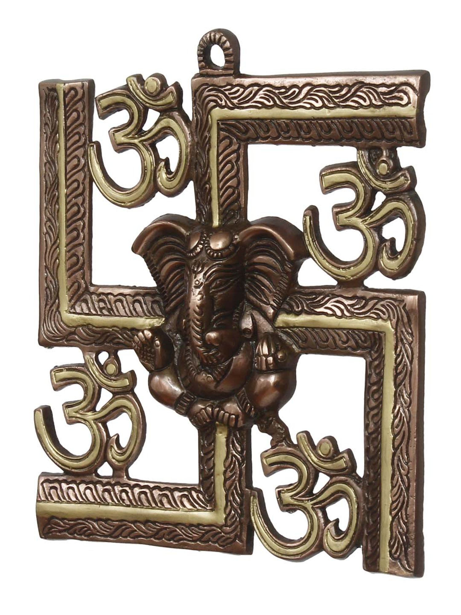 Art Street Black Mdf Jharokha Jali Square Hanging Ornaments Wall Art - Set of 4