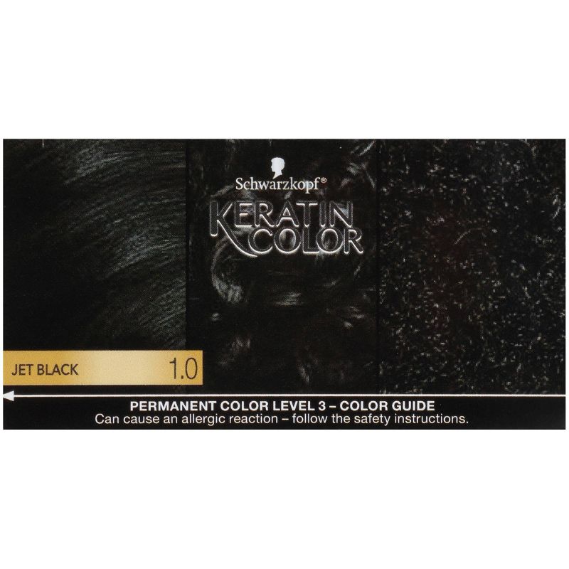 Schwarzkopf Keratin Color Jet Black Permanent Hair Color - 6.2oz