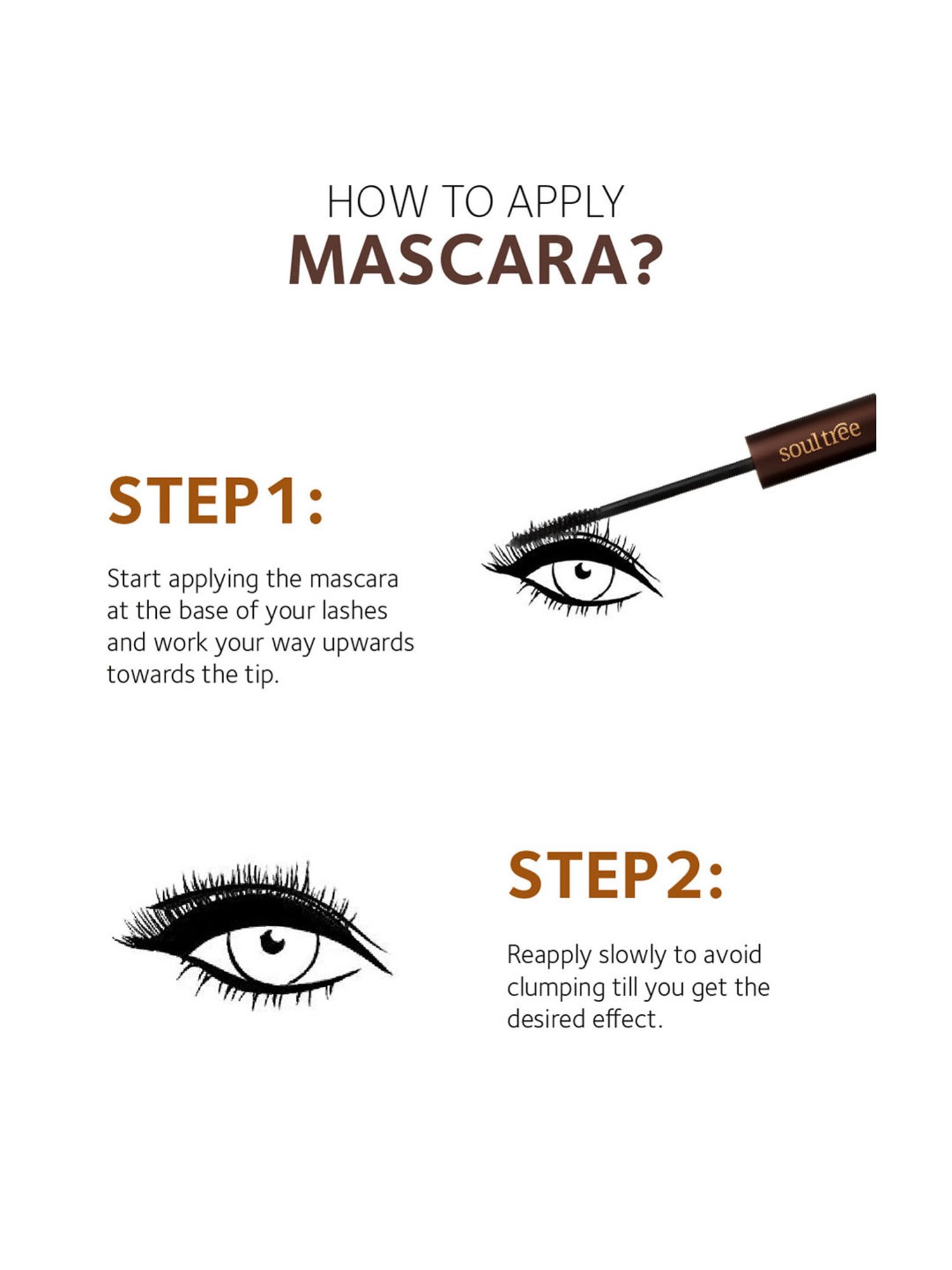 SoulTree Ayurvedic Mascara - Soft Brown - 6 gm | Organic Mascara