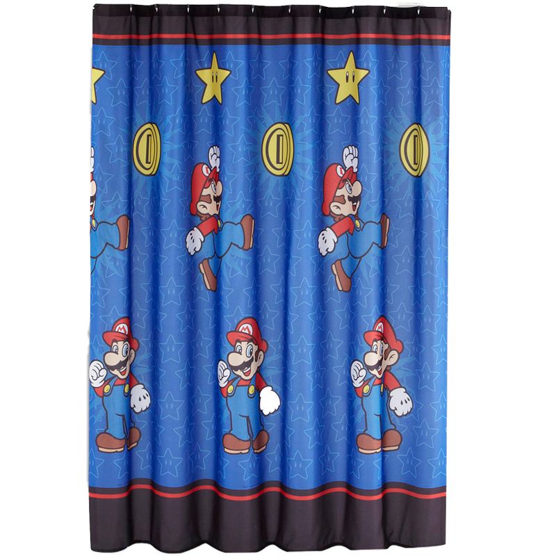 Nintendo Shower Curtain Simply the Best Bath Curtain - Super Mario..