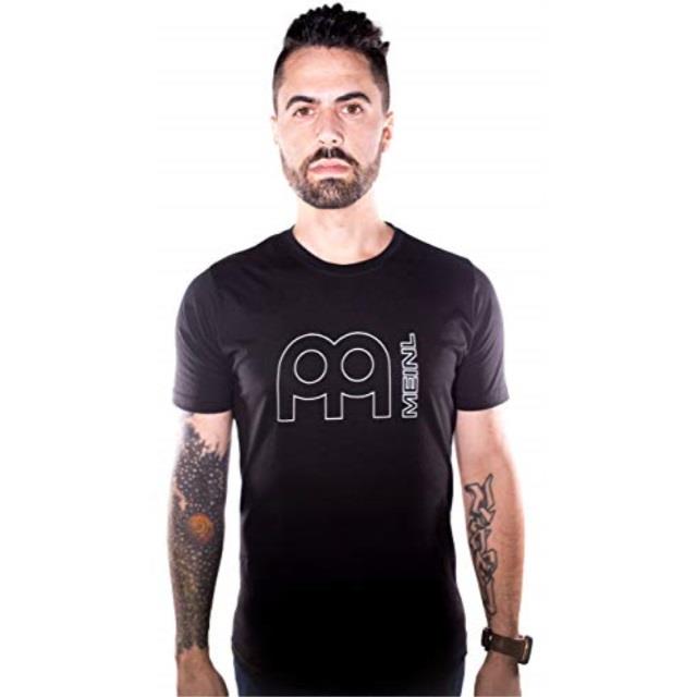 meinl cymbals hollow logo tshirt, black, medium s77m