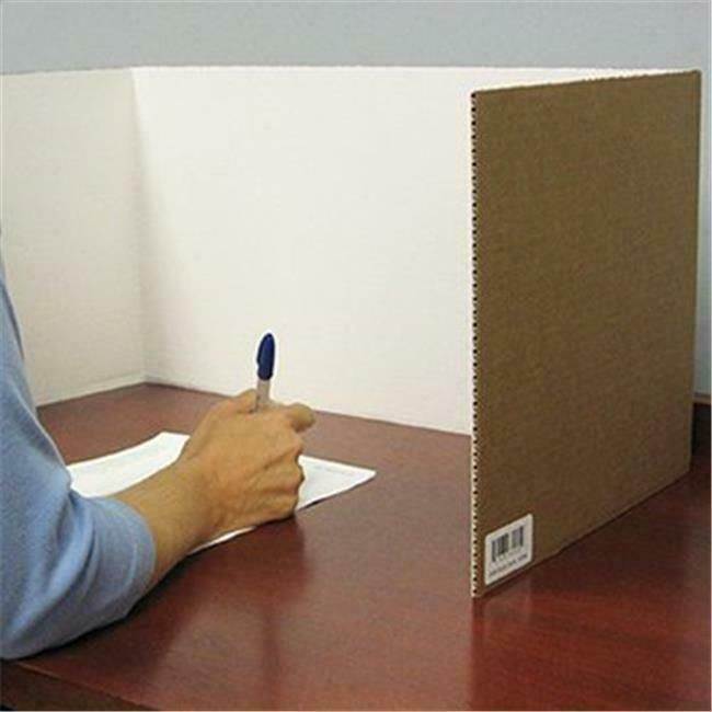 Flipside FLP6000524 Corrugated Study Carrel White 24Pk