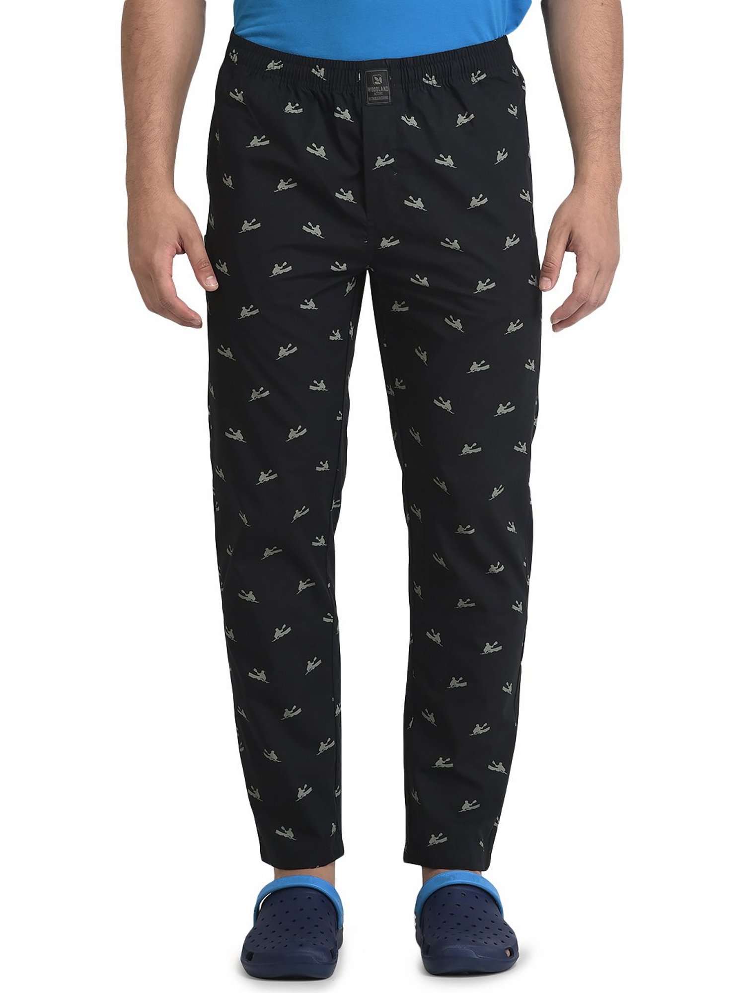 Woodland Black Printed Pyjamas