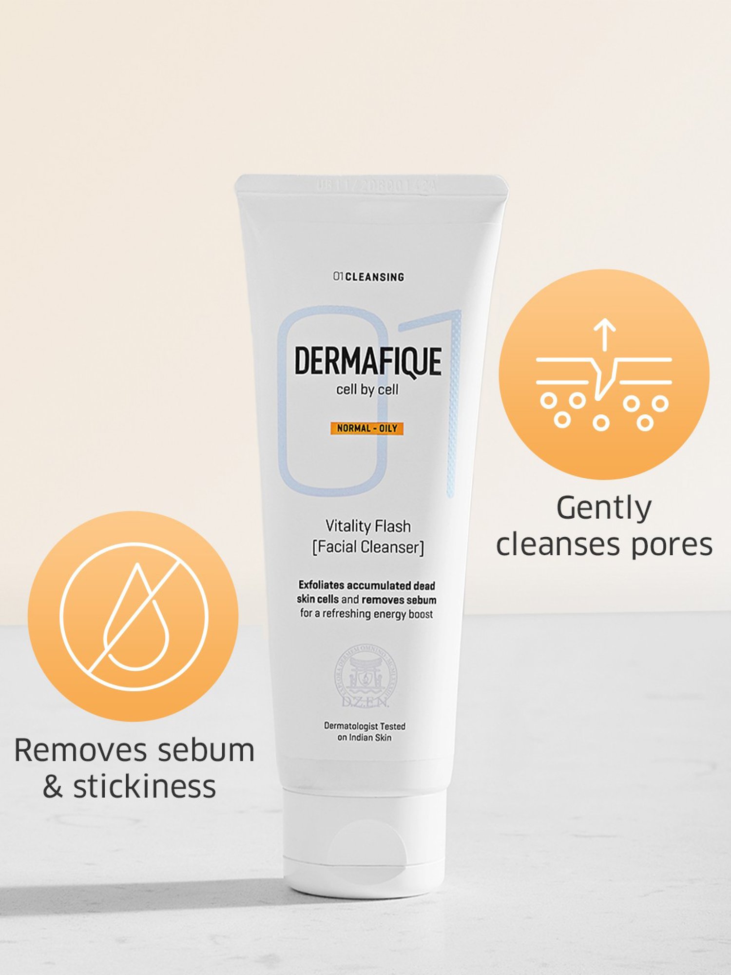 Dermafique Vitality Flash Facial Cleanser - 100 ml