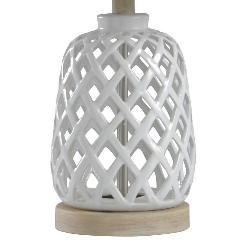 Ceramic Table Lamp White - StyleCraft