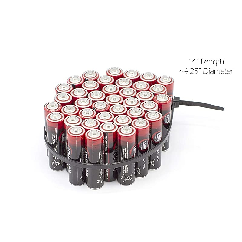 inch Black Nylon Zip Ties - Strong Zip Tie, Wire Ties - Indoor and Outdoor Rated - No Tools Needed, Zip Ties (Wire Ties, Cable Ties), 100 Pack - Black - "