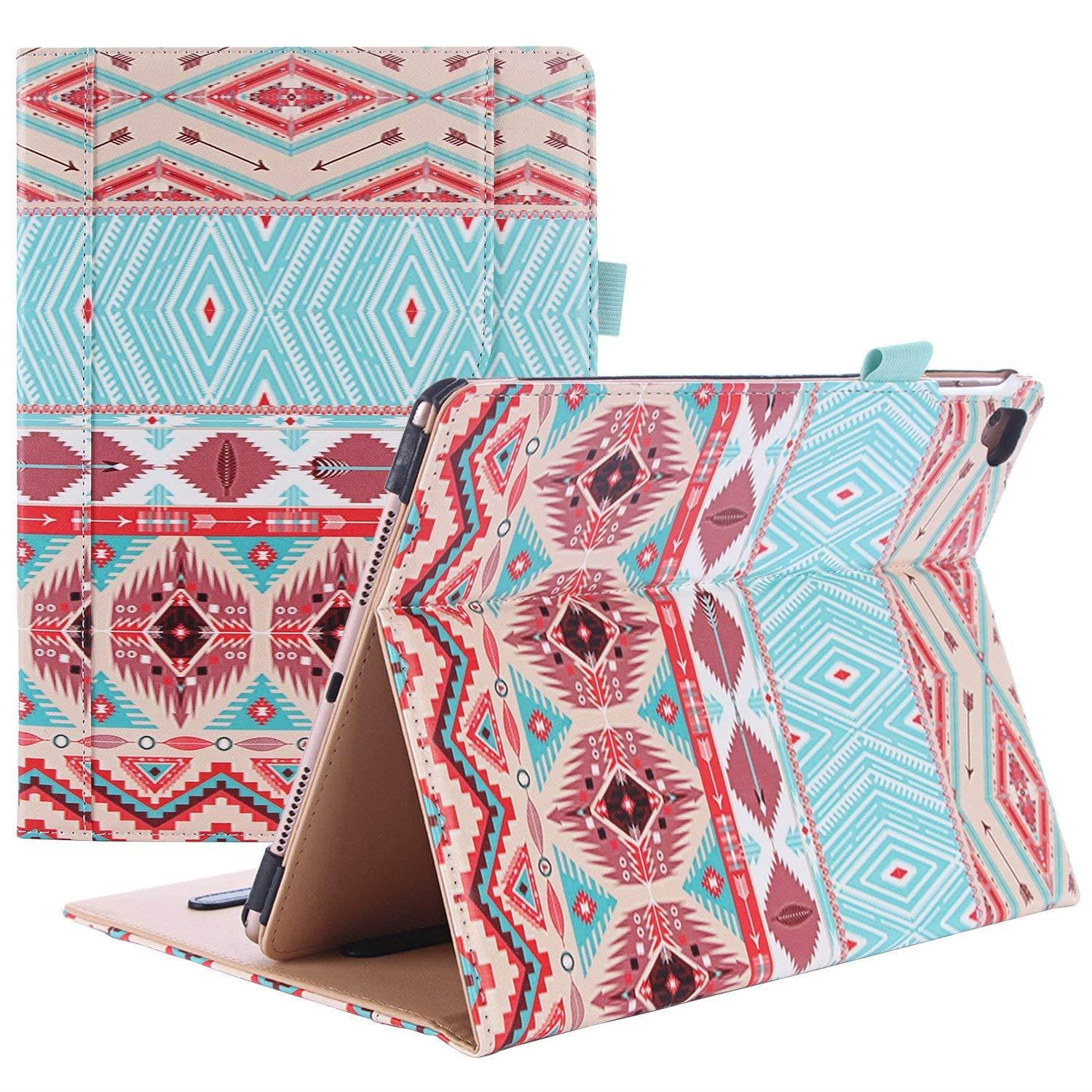 iPad Pro 9.7 Case - ProCase Stand Folio Case Cover for Apple iPad Pro 9.7 Inch 2016, with Multiple Viewing Angles, Document Card Pocket - Aztec1