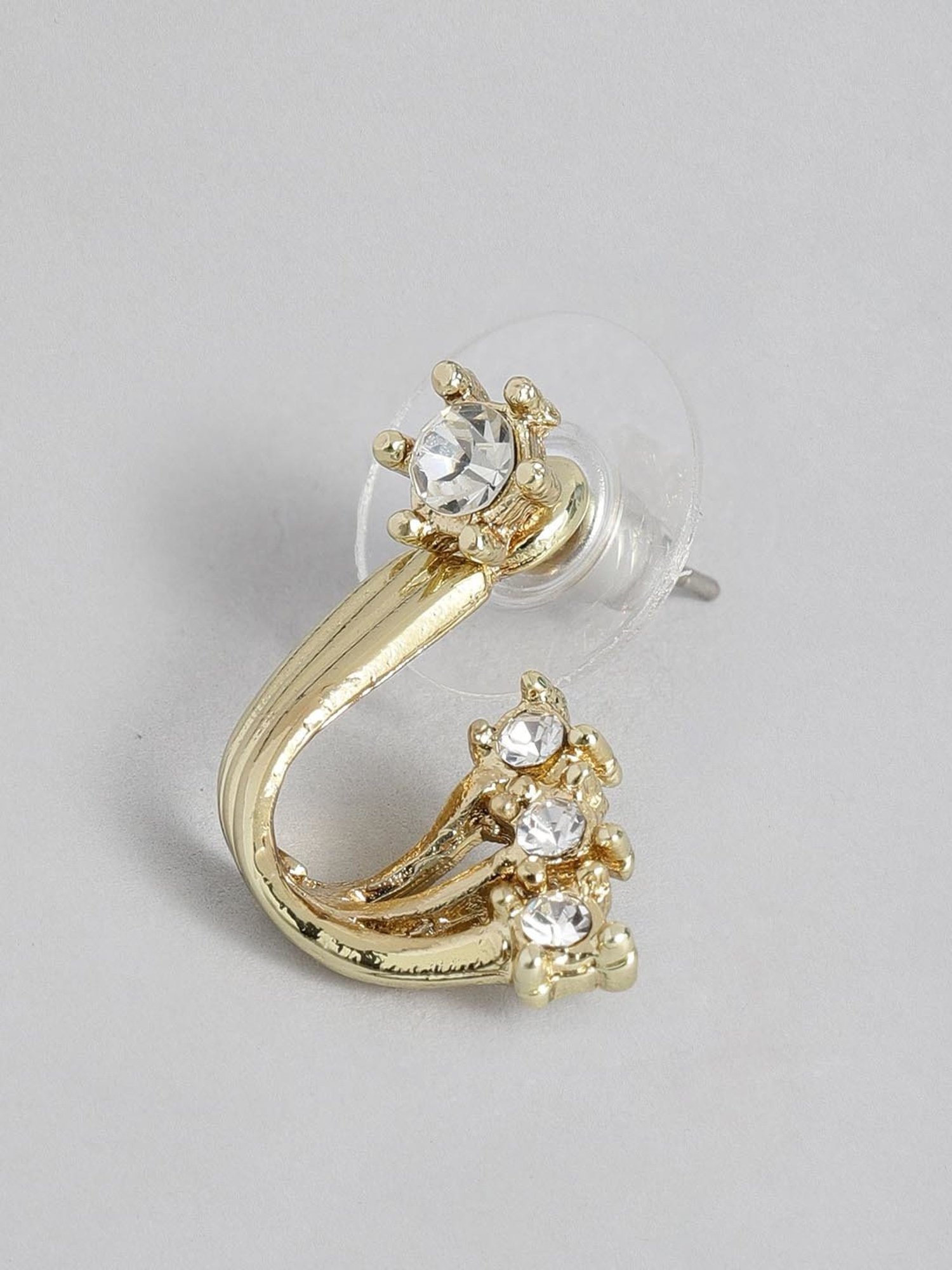 Estele Gold-Plated Falling Star Hoop Earrings for Women