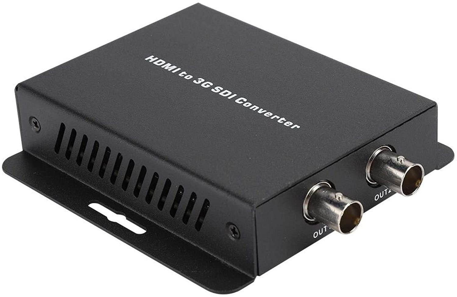 Black Long-Distance Transmission Converter Box HDMI Metal Durable Metal Converter for HDMI to 3G SDI(U.S. regulations)