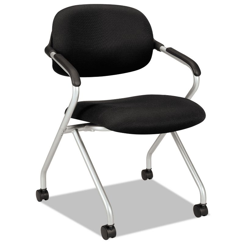 Basyx VL303 Series Nesting Arm Chair Black/Silver VL303MM10X