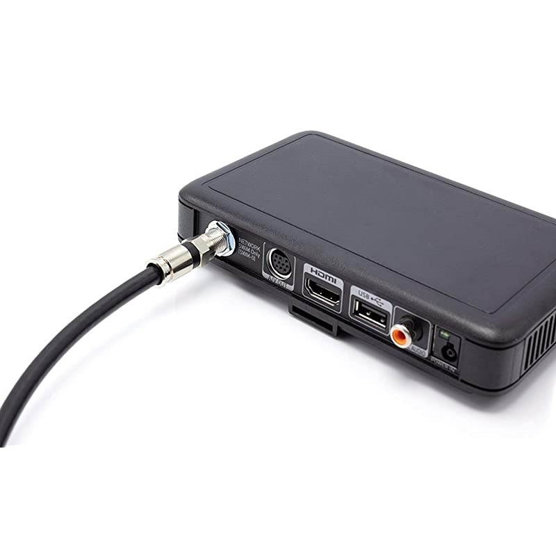 Feet Black RG6 Coaxial Cable Coax Cable Made in The USA with Connectors F81 RF Digital Coax AV CableTV Antenna and Satellite CL2 Rated Foot