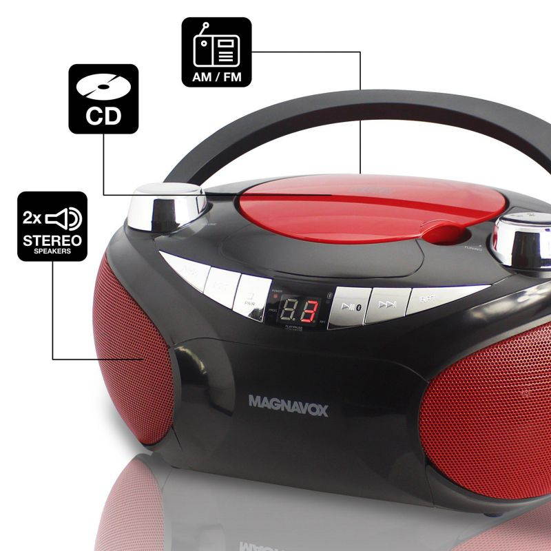 MAGNAVOX CD Boombox with Bluetooth MD6949