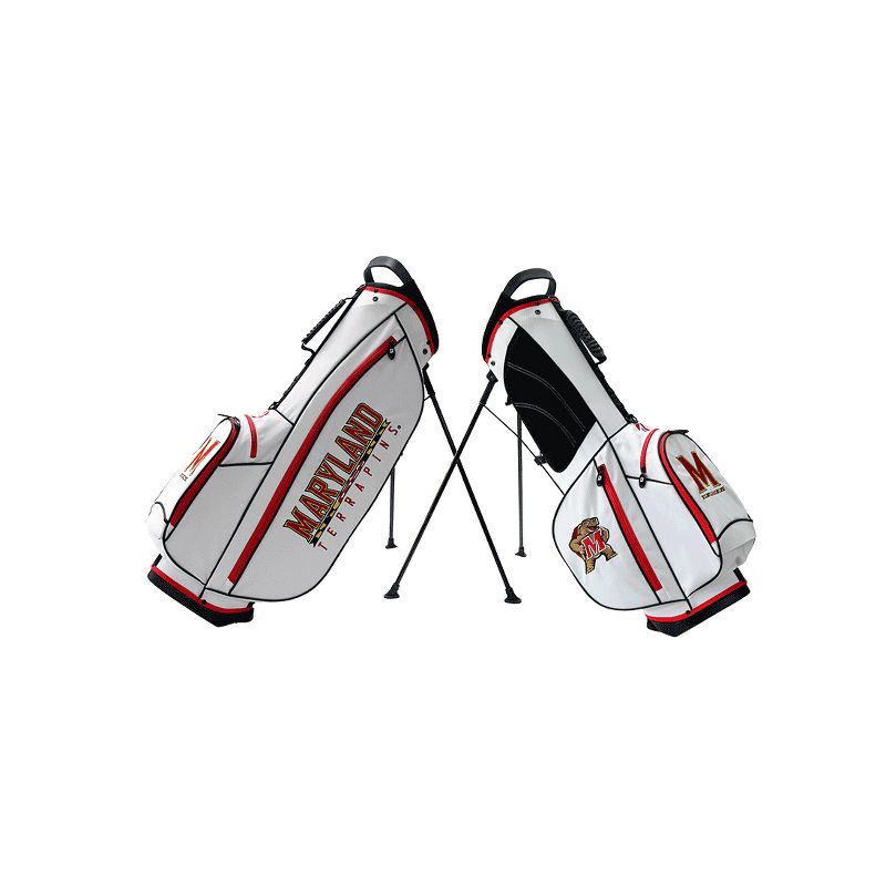Bridgestone 2019 Collegiate University NCAA 9 In 4 Way Stand Lightweight Golf Bag with Carry Handle, Maryland