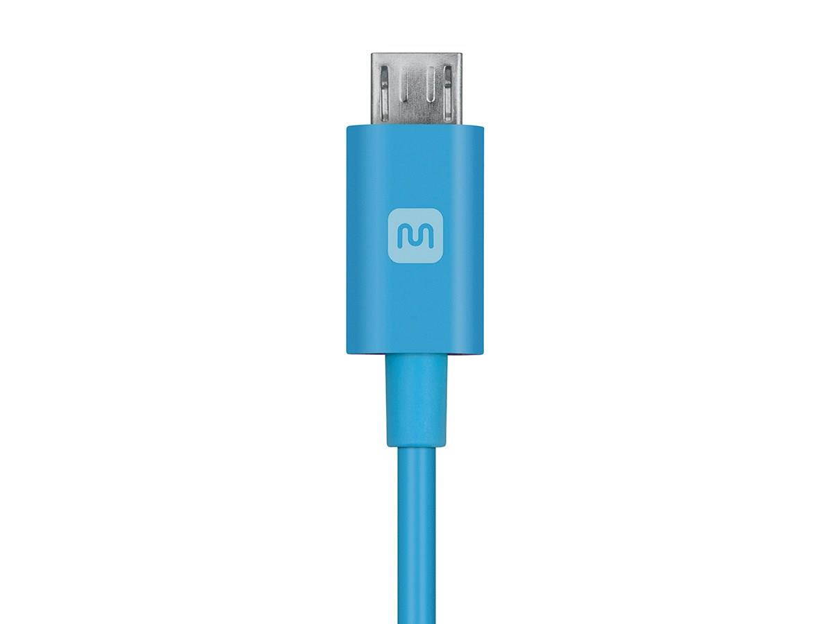 Monoprice USB Type-A to Micro Type-B Cable - 6 Feet - Blue | 2.4A, 22/30AWG - Select Series