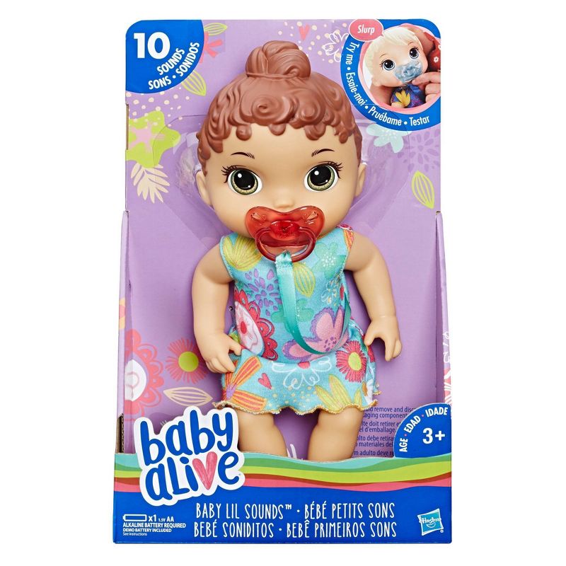 Baby Alive Baby Lil Sounds: Interactive Baby Doll - Teal Dress