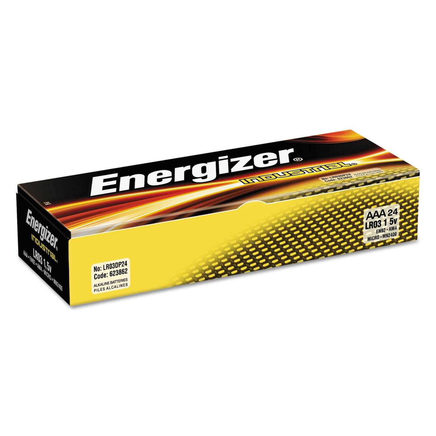 Eveready EN92 Industrial Alkaline Batteries  AAA  24 Pack