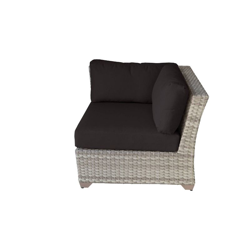 Farimont 8pc Patio Sectional Seating Set with Cushions - Black - TK Classics