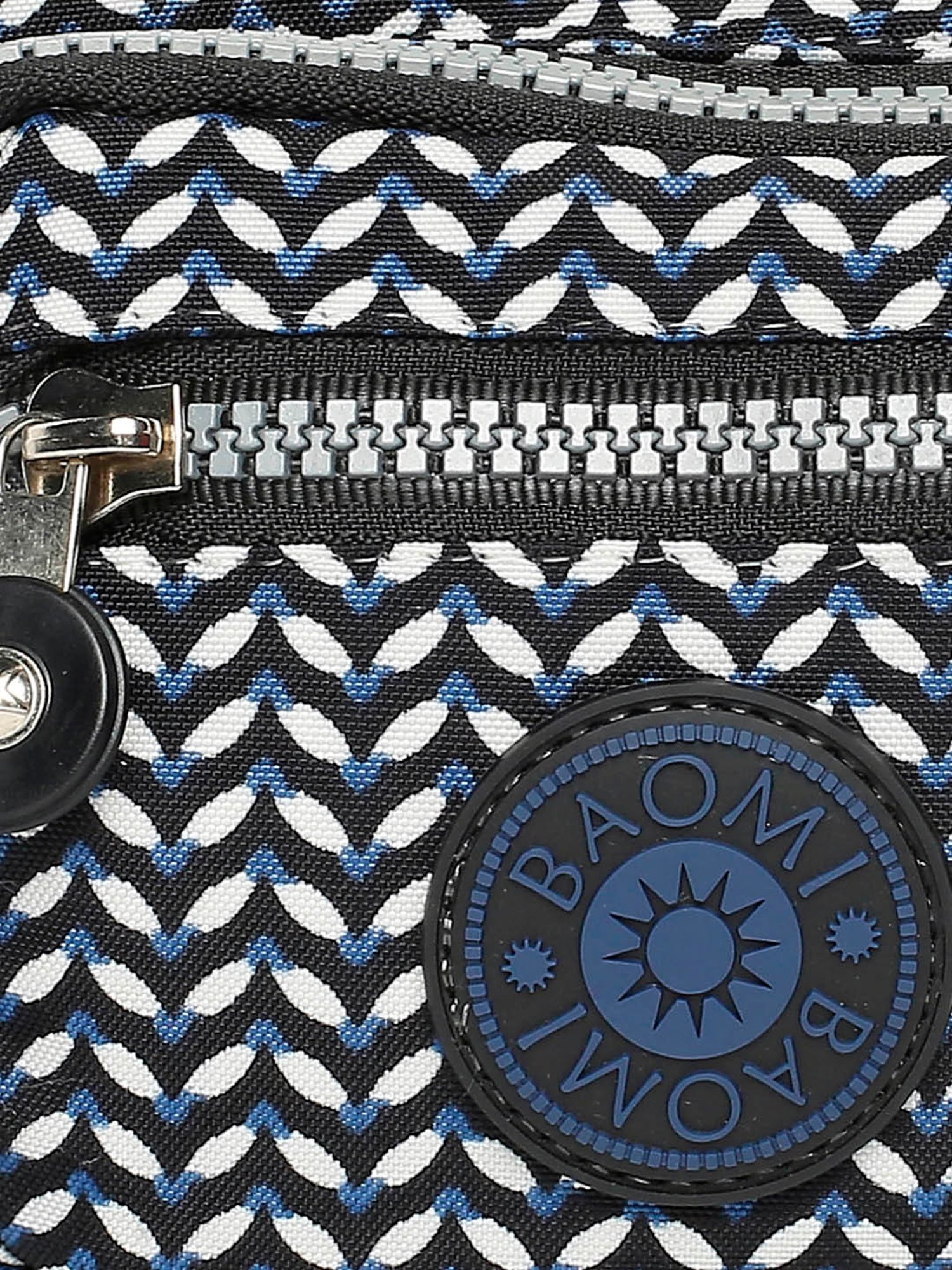 Baomi Black & White Printed Waist Pouch