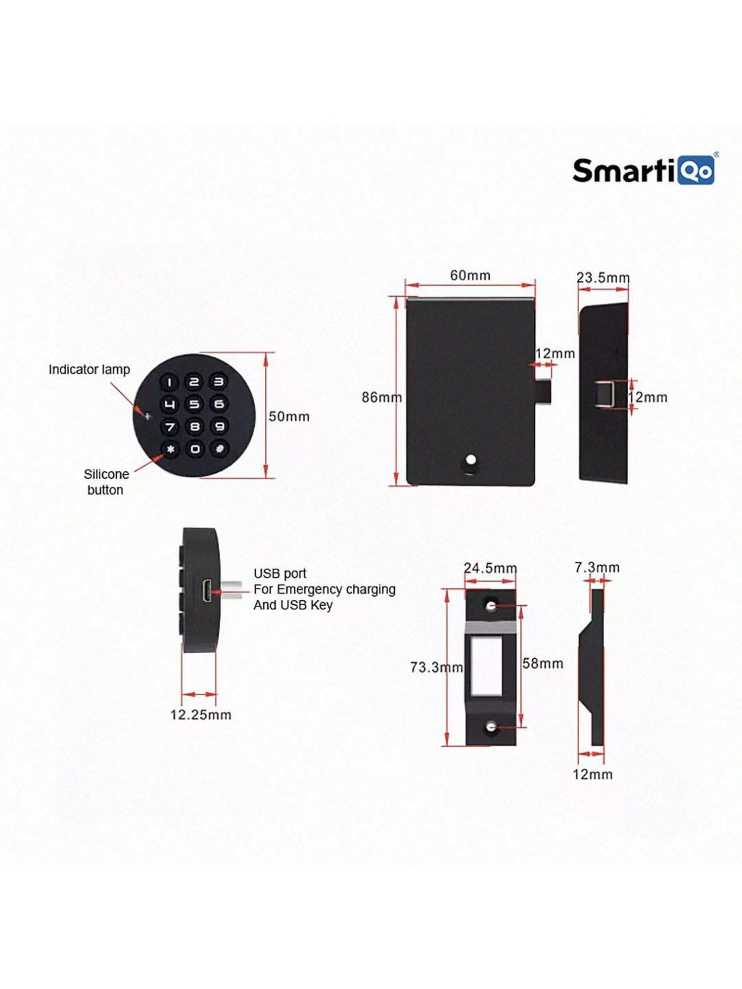 SmartiQo Cabinet Passcode Lock