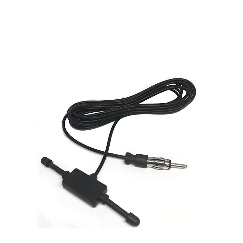 AM FM Dipole Antenna for Vehicle Car Auto Truck SUV Radio Stereo Head Unit Receiver Tuner Hidden Adhesive Mount Radio Antenna with DIN Plug Connector