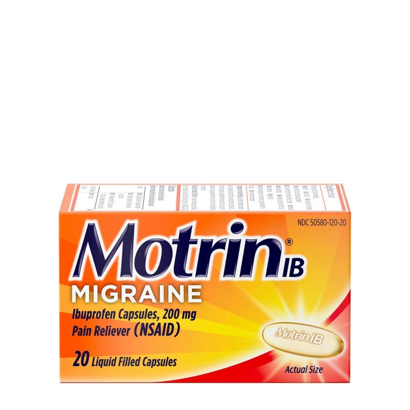 Motrin Ibuprofen (NSAID) Migraine Liquid Filled Caplet - 20ct