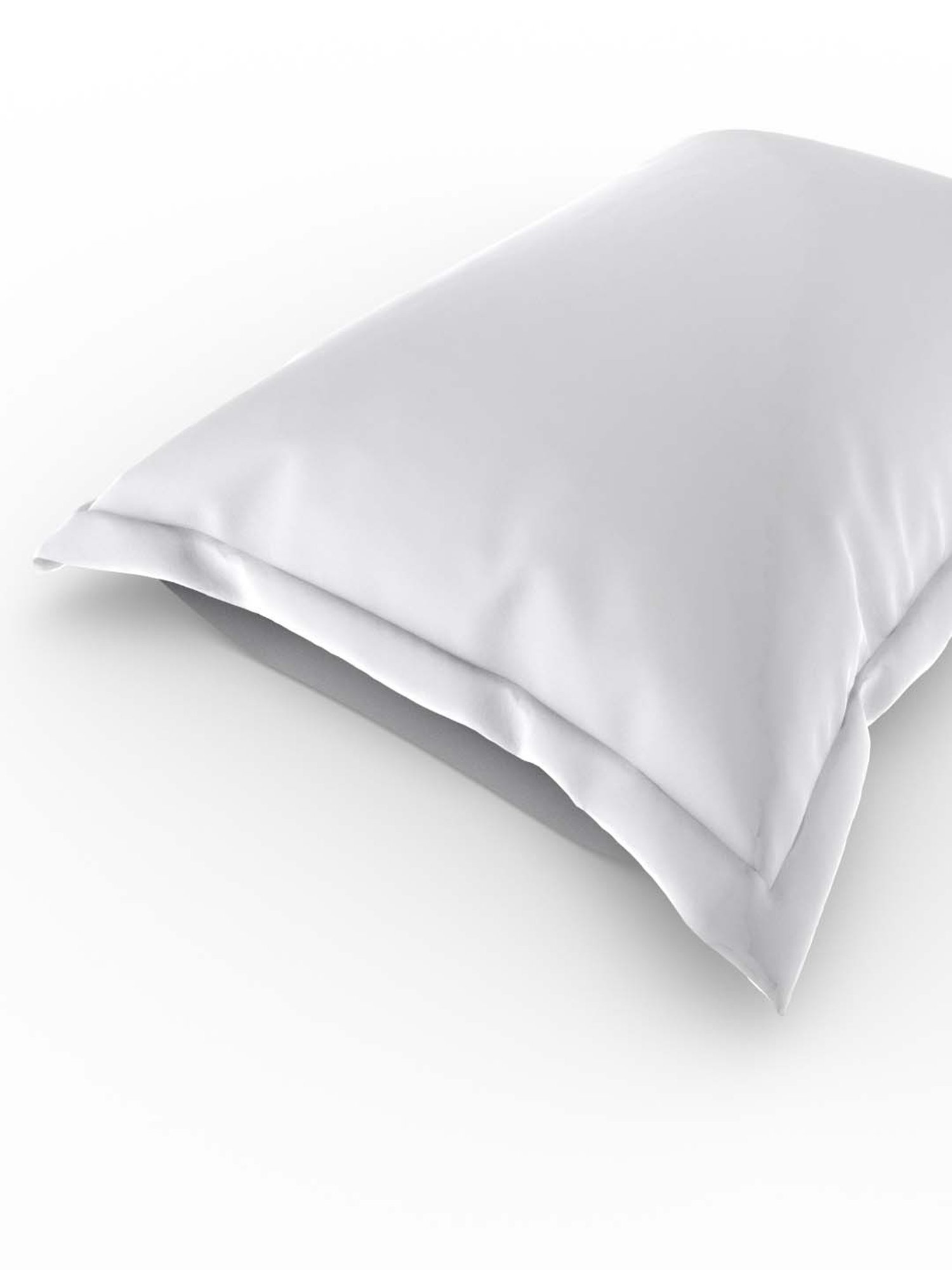 Pizuna 100% Cotton 400 TC Pillow Cover, Standard, White, 2 Pieces