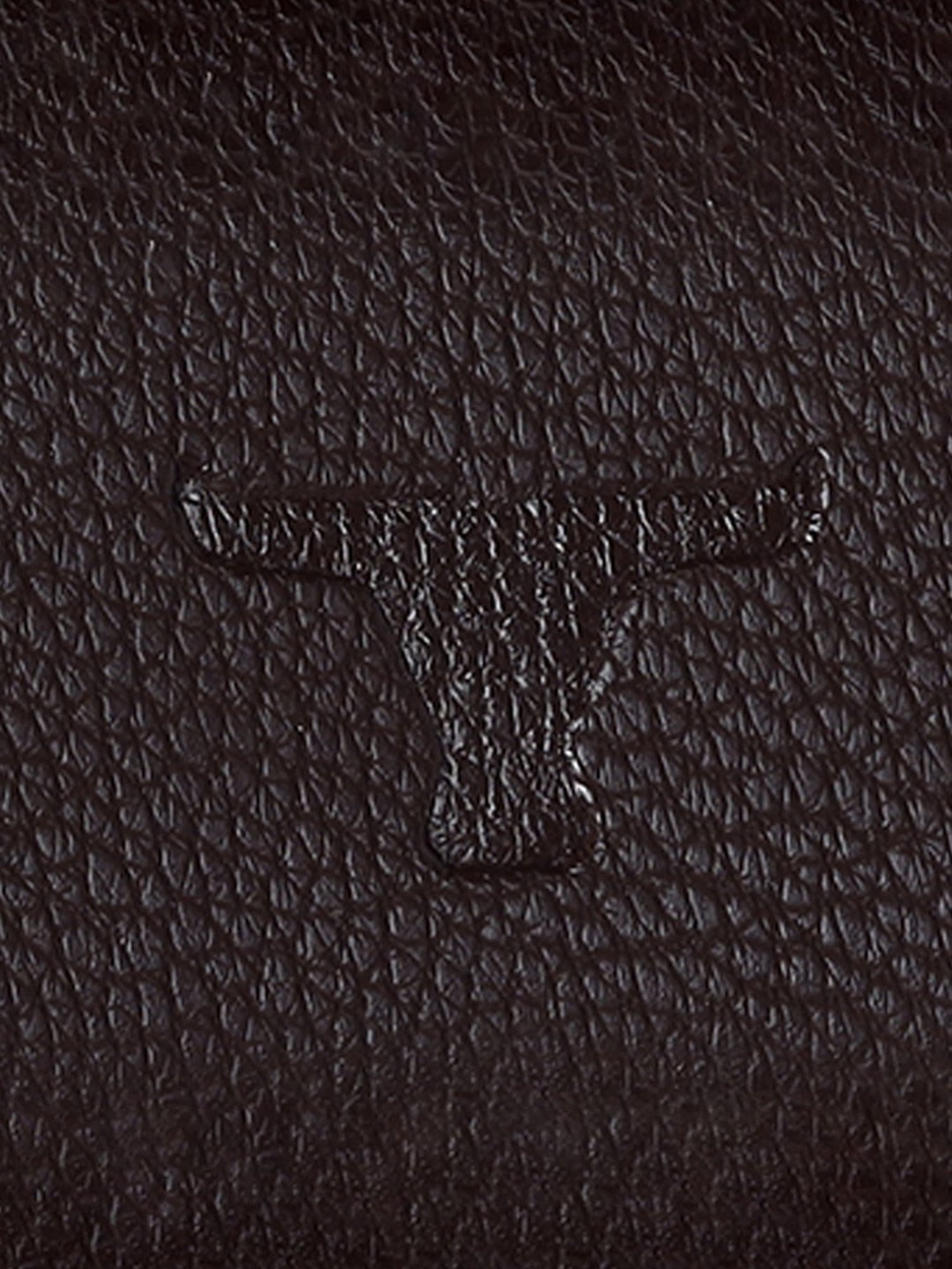 BELWABA Black Textured Formal Leather Belt for Men