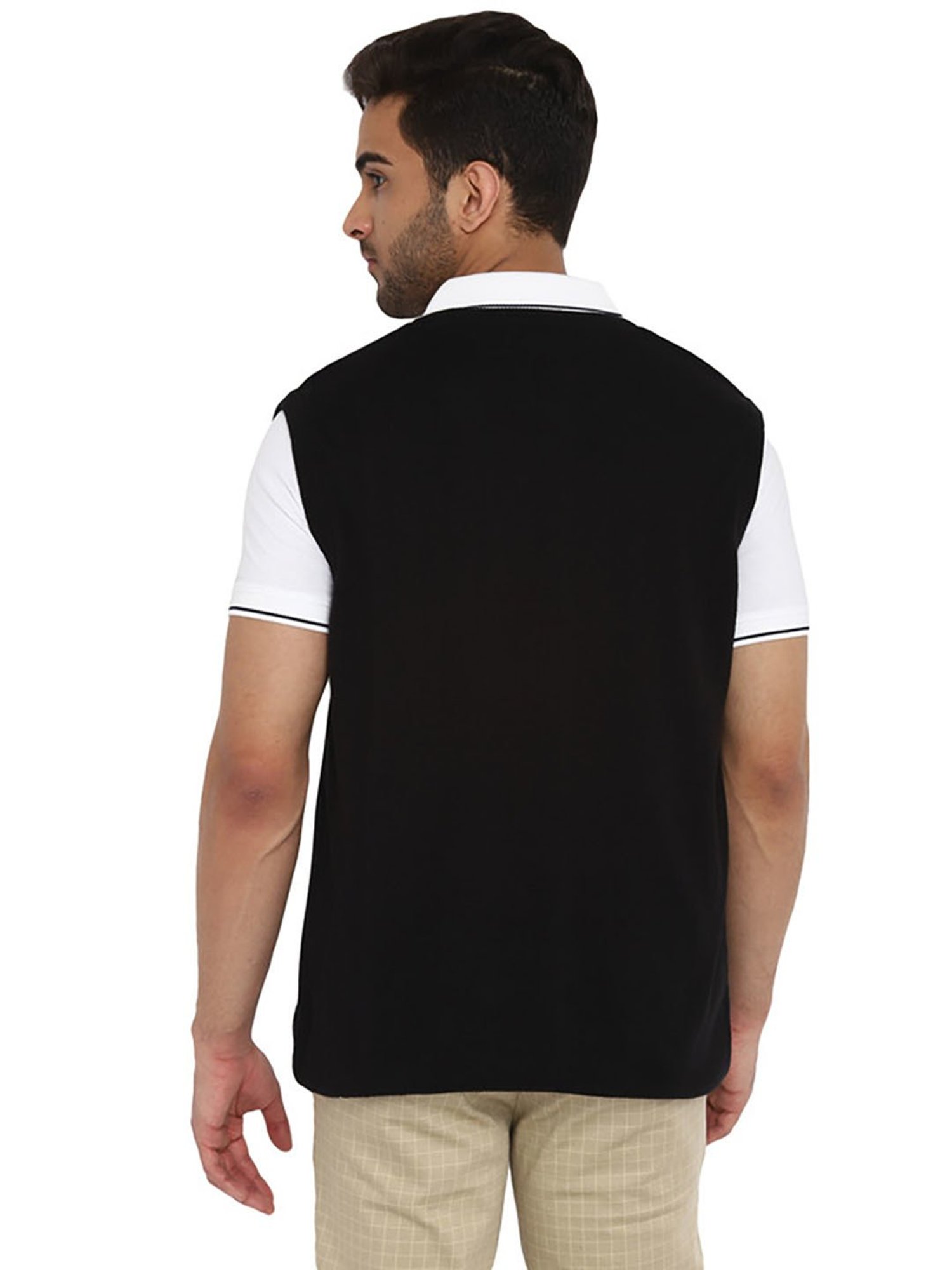 Turtle Black & Grey Cotton Regular Fit Sweater