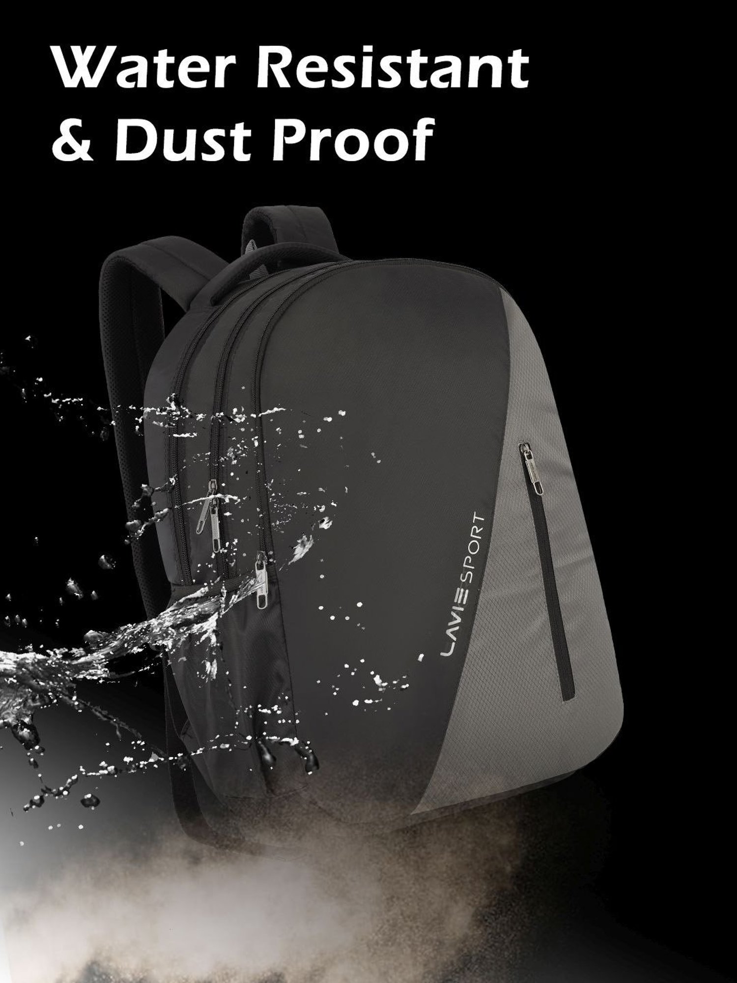 Lavie Sport Diagonal 36L Anti-theft Laptop Backpack For Men & Women (Black)